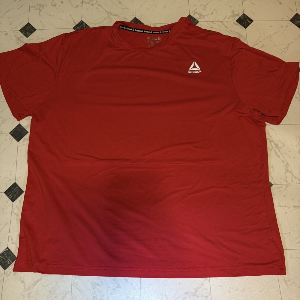 Reebok Athletic Logo T-Shirt Red‎ Men's 2XL